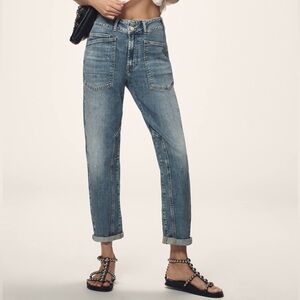 Anthropologie Pilcro The Wanderer Mid-Rise Relaxed Jeans – Lonnie Wash –Size 24T